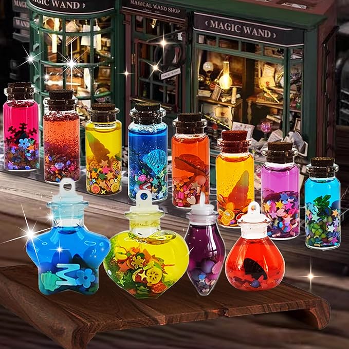 Fairy Mixies Potions Set with Magic for Kids, DIY 19 Bottles Mixies Potions for Christmas, Creativity Art Craft Toy for Girls, Fun Birthday Gift Toys for Girl 6 7 8 9 10