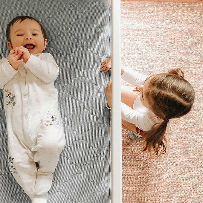 Newton Baby Crib Mattress and Toddler Bed - Waterproof - Ultra-Breathable Proven to Reduce Suffocation Risk, 100% Washable, Better Than Organic, 2-Stage Removable Cover, Deluxe 5.5" Thick Grey