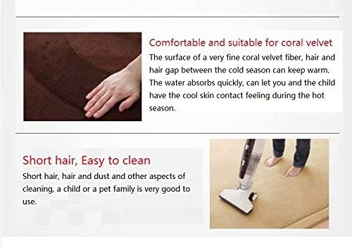 V-mix Children's Plush Foam Play Rug for Baby, Toddler, and Kids - Cushy Soft & Thick Hypoallergenic, Non-Toxic, Reversible Exercise & Yoga Mat