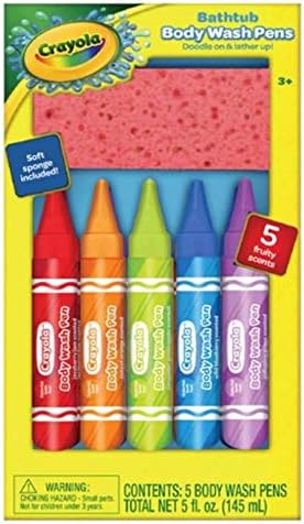 Crayola Bathtub Body Wash Pen and Sponge Fun Bath Set
