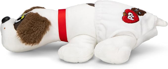 Pound Puppies Newborns Plush - White with Dark Brown Spots (Fuzzy Ears)