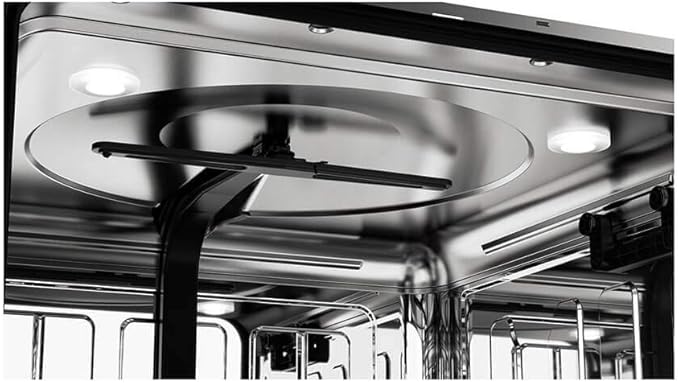 SHARP SDW6757ES Slide-In Dishwasher, Stainless Steel Finish, 24" Wide, Soil Sensors, Premium White LED Interior Lighting, Smooth Glide Rails, Heated Dry Option, Responsive Wash Cycles, Power Wash Zone