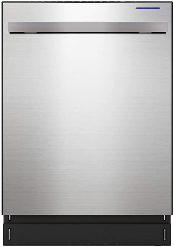 SHARP SDW6757ES Slide-In Dishwasher, Stainless Steel Finish, 24" Wide, Soil Sensors, Premium White LED Interior Lighting, Smooth Glide Rails, Heated Dry Option, Responsive Wash Cycles, Power Wash Zone