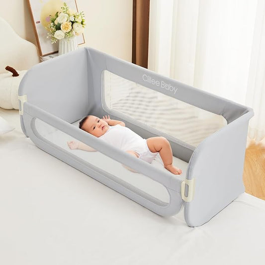 Ciilee Baby Bed Rail for Toddlers Extra Large 72.83" L Kids Rails Guard for Twin, Full, Queen, King Bed Adjustable Children Side Railing Safety Bedrail Foldable Barandas para Camas de Niños (Grey