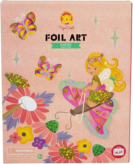 Tiger Tribe: Foil Art - Fairy - Activity Set, Foil Sheets, Magical Themed Art Cards, Create Holographic Scenes, Kids Ages 5+