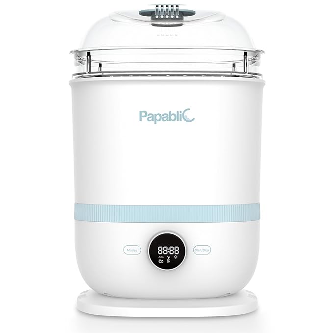 Papablic Bottle Sterilizer and Dryer Pro Max, 13 Bottles Extra-Large Capacity for Big Family, Electric Steam Bottle Sanitizer for Baby Bottles, Parts & Other Newborn Essentials