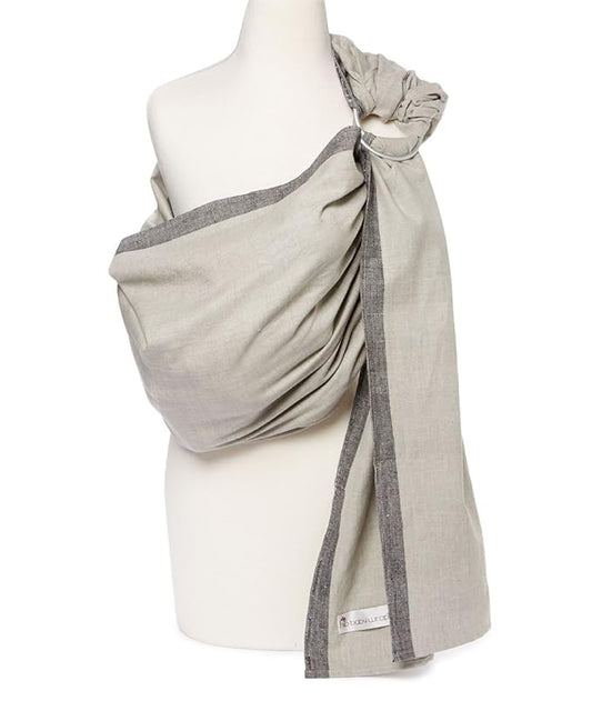 Hip Baby Wrap Ring Sling Baby Carrier for Infants and Toddlers - Beautiful, 100% Soft Cotton Baby Wraps Carrier for Babies 8-35 lbs - Perfect Baby Shower Gifts Moms and Dads - Nursing Cover (Slate)