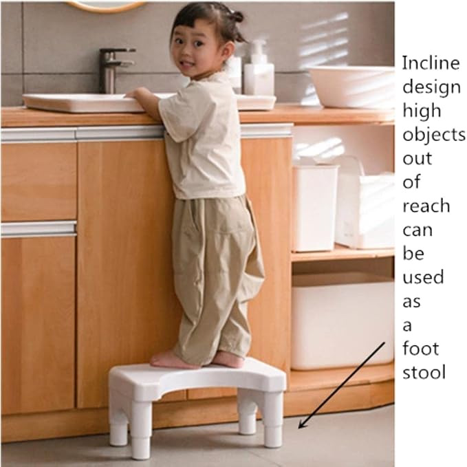 Adjustable Height Toilet Stool, Removable Toilet Step, Attachable Potty Stool, Portable Squat Stool, Bathroom Non-Slip Toilet Auxiliary Step Stool - Family Health Gift (1)