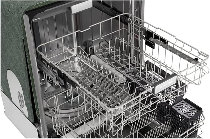 SHARP SDW6767HS Smart Dishwasher Works with Alexa. Includes LED Interior lights, Stainless Steel interior, Heated Dry with Fan Assist, Wash Zone cleans half load on either rack, Adjustable Third Rack