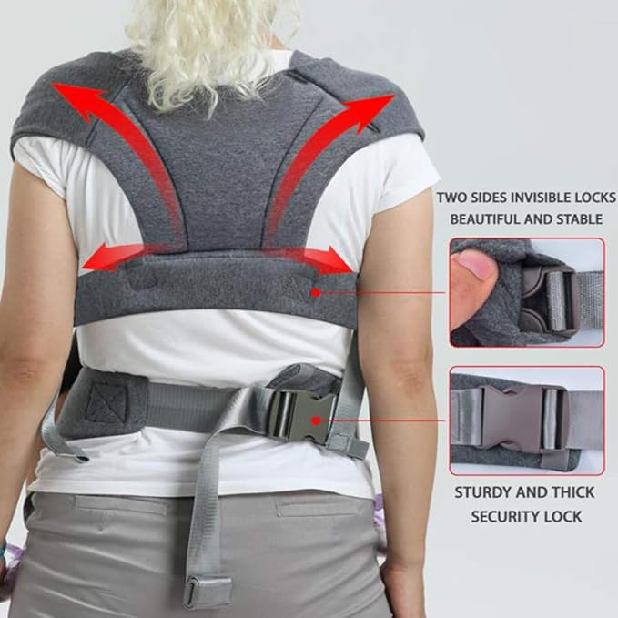 Ergonomic Baby Carrier for Newborns to Toddlers, Skin-Friendly and Soft Front Baby Carrier Wrap, Easy Breastfeeding, Lightweight and Breathable, Perfect Baby Shower Gifts (Dark Grey)