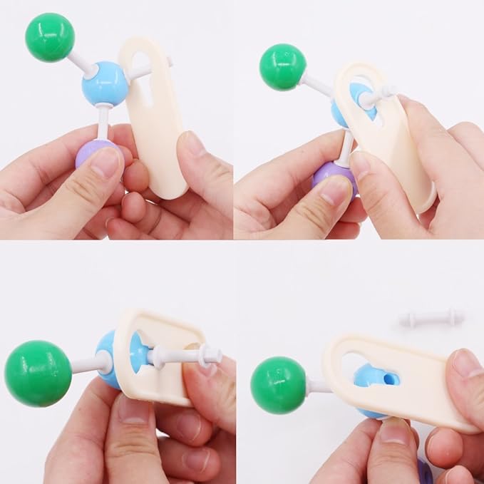 Swpeet 200 Pcs Molecular Model Kit for Organic and Inorganic Chemistry, Chemistry Molecular Model Student and Teacher Set - 83 Atoms & 116 Links & 1 Short Link Remover Tool