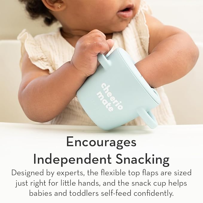 Snack Cups for Toddlers by Bella Tunno, Set of 2 Silicone Spill Proof Food Containers with Lids, Babies & Kids 6-12 Months, Got Snacks & Get in My Belly