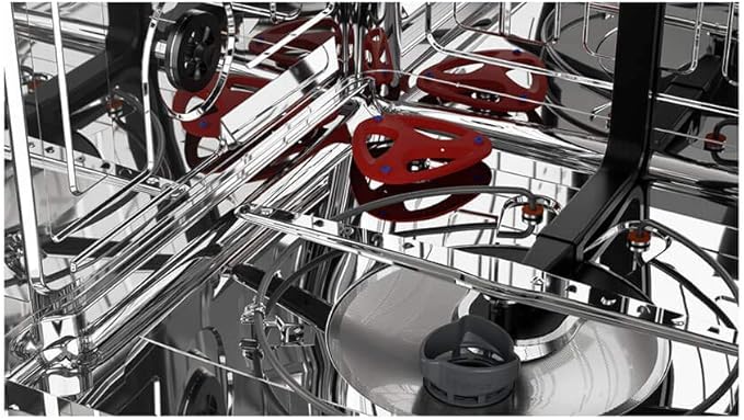 SHARP SDW6757ES Slide-In Dishwasher, Stainless Steel Finish, 24" Wide, Soil Sensors, Premium White LED Interior Lighting, Smooth Glide Rails, Heated Dry Option, Responsive Wash Cycles, Power Wash Zone