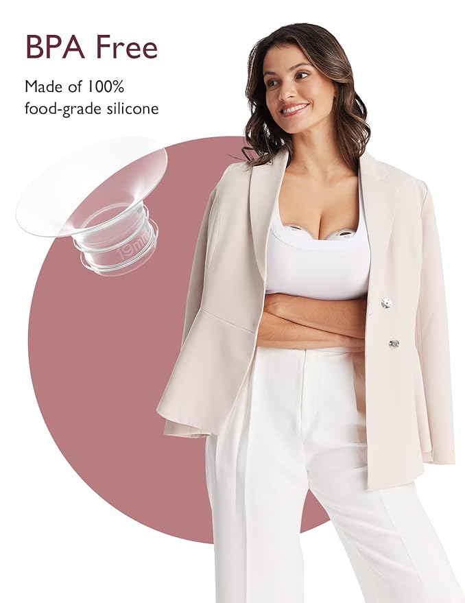 Momcozy Flange Insert 19mm Compatible with Momcozy M5. Original M5 Breast Pump Replacement Accessories, 1PC (19mm)