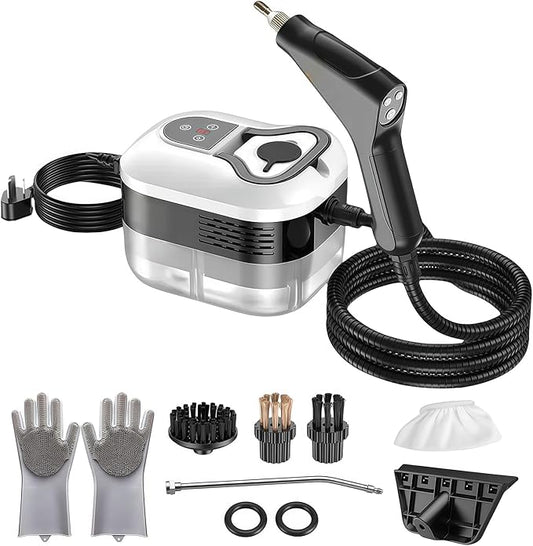 Kuvictewl Handheld Steam Cleaner for Home & Car, Multi-Steam Settings with 15s Fast Heat-Up, 250°F Deep Cleaning for Kitchen/Bathroom/Floors (Model-2025)