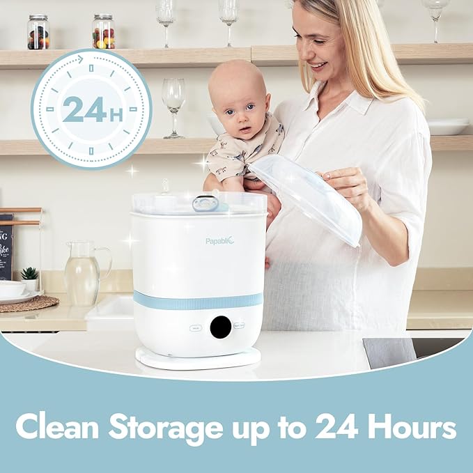 Papablic Bottle Sterilizer and Dryer Pro Max, 13 Bottles Extra-Large Capacity for Big Family, Electric Steam Bottle Sanitizer for Baby Bottles, Parts & Other Newborn Essentials