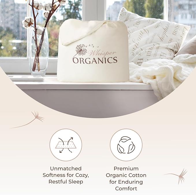 Organic Waterproof Mattress Protector Twin Size - 100% Waterproof Mattress Pad with Quiet & Breathable Triple Layer Protection - Fairtrade & GOTS Certified Durable Machine Washable Design (Twin)