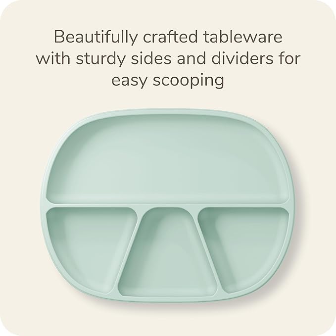 NUK Silicone Baby Suction Bowls, Suction Feature Helps Reduce Spills, Microwave & Dishwasher Safe, BPA-Free, Pack of 2