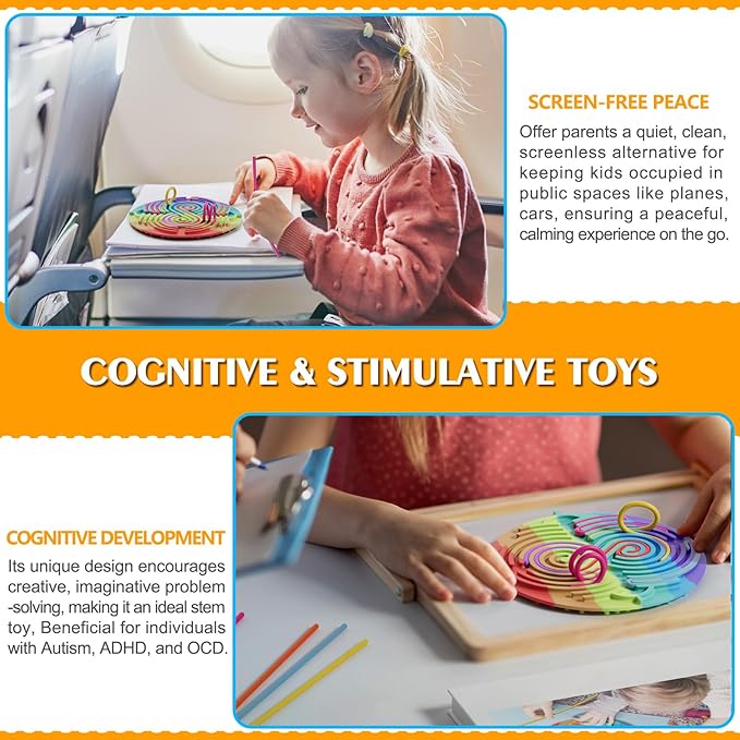 Sensory Fidget Toys for Kids Toddler Boys ,Sensory Activity Board for Stress Anxiety Autistic ADHD, Calm Down Travel Airplane Essentials Toys for 3+ Year Old, Stuffers Gifts for Teens Girls