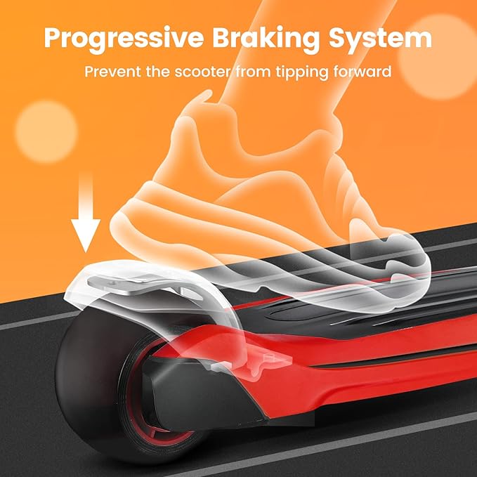 TONBUX Kids Scooter for Age 3-12, Toddler Scooter with 4 Adjustable Heights, Light Up 3-Wheels Scooter, Shock Absorption Design, Lean to Steer, Balance Training Scooter for Kids