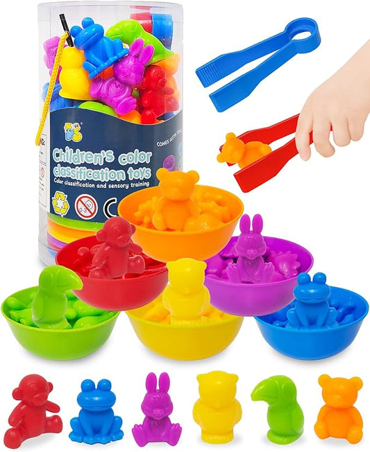 Yetonamr Counting Dinosaurs Montessori Toys for 3 4 5 Years Old Boys Girls, Toddler Preschool Learning Activities Toys for Kids Ages 2-4, 3-5, 4-8, Birthday Gifts Sensory Toys