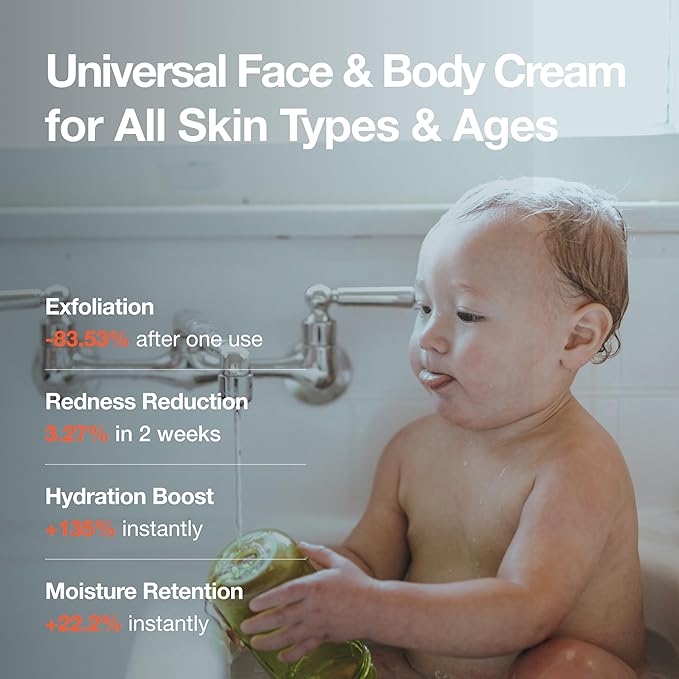 CREAM & LOTION – Organic Newborn-Safe Korean Baby & Adult 2‑in‑1 Face & Body Lotion, Moisturizer with Vitamin C for Soothing Hydration, Gentle & Effective (7.41 fl oz / 210 g)