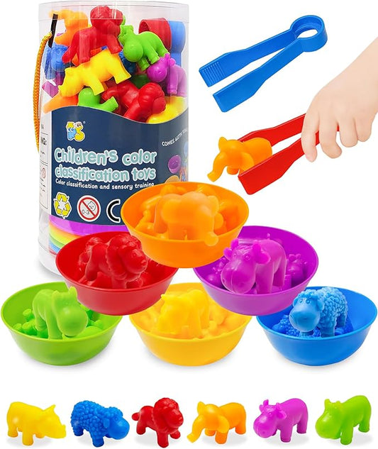 Yetonamr Counting Dinosaurs Montessori Toys for 3 4 5 Years Old Boys Girls, Toddler Preschool Learning Activities Toys for Kids Ages 2-4, 3-5, 4-8, Birthday Gifts Sensory Toys