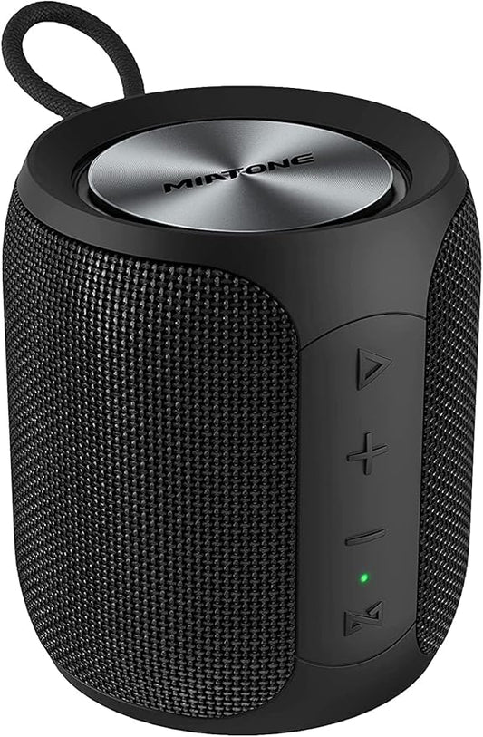 MIATONE QBOX - 16W Bluetooth Speaker IP67 Waterproof Speaker with Deep Bass, Portable Speakers for Beach Camping Accessories, Gifts for Men Fathers Him - Black