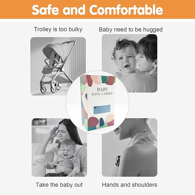 Baby Sling Carrier,Toddler Carrier,Upgraded 2025 Baby Sling with 4 Adjustable Straps(10-30lbs),Lightweight,Portable and One Size Fits All(Blacksail)