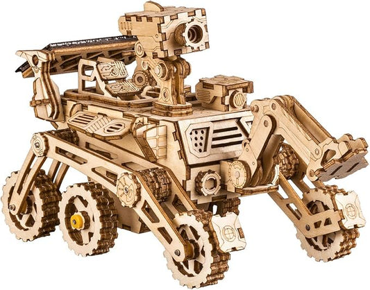 ROKR Assemble Solar Energy Powered Cars-Moveable 3D Wooden Puzzle Toys-Funny Teaching Educational-Home Deco-Model Building Sets-Best Christmas,Birthday Gift for Boys,Children,Adult (Curiosity Rover)
