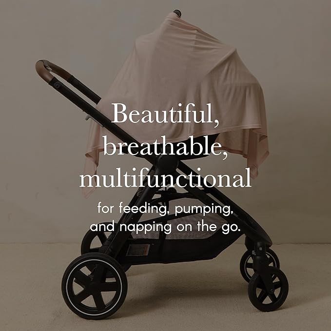 Solly Baby Nursing Cover, Ultra-Breathable, Lightweight Breastfeeding Cover-Up, Buttery-Soft Fabric, Universal Fit, Postpartum Essentials, Newborn Must Haves, Bleu Toile