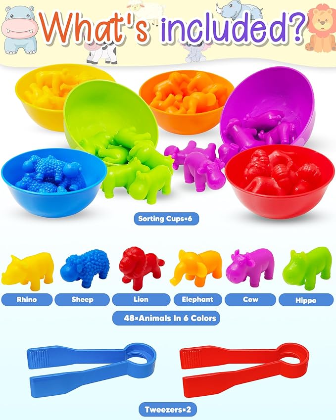 Yetonamr Counting Dinosaurs Montessori Toys for 3 4 5 Years Old Boys Girls, Toddler Preschool Learning Activities Toys for Kids Ages 2-4, 3-5, 4-8, Birthday Gifts Sensory Toys
