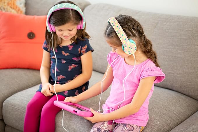 Snug Play+ Kids Headphones – Volume Limited 93dB for Safe Listening – Foldable, Durable Headphones for Toddlers, Boys & Girls – Tangle-Free Cord – Ideal for Travel, School, Tablets - Llamas
