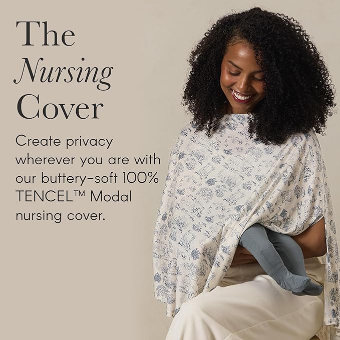 Solly Baby Nursing Cover, Ultra-Breathable, Lightweight Breastfeeding Cover-Up, Buttery-Soft Fabric, Universal Fit, Postpartum Essentials, Newborn Must Haves, Ecru Toile