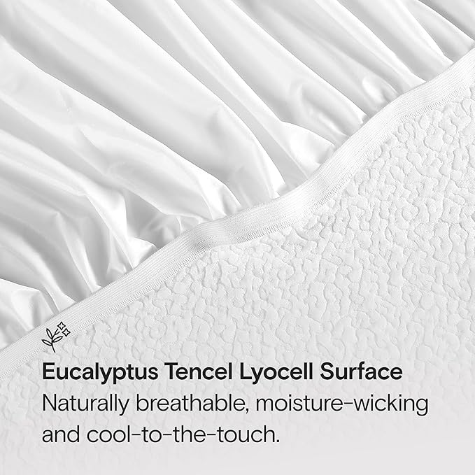 SIJO Mattress Protector, 100% Waterproof, Cooling, Ultra Soft, Noiseless, 16 inch Deep Pocket, Best Overall Mattress Protector Award Winner by Apartment Therapy (Full)
