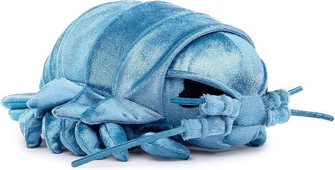 ZHONGXIN MADE Isopod Plush - Lifelike 12” Blue Isopod Stuffed Animal, Realistic Bathynomus Giganteus Arthropod Insect Plushie, Soft Crustaceans Animals Toys Model Dolls Gifts for Kids