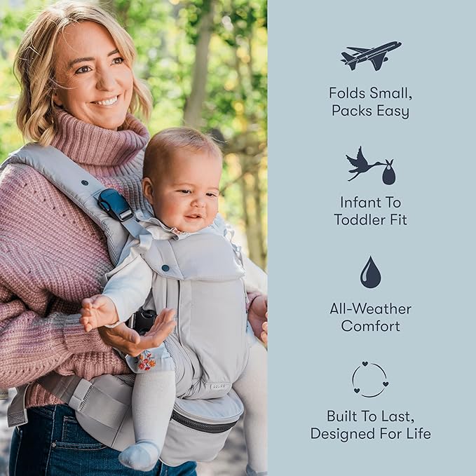 Colugo Baby Carrier - Baby Carrier Newborn to Toddler, Toddler Carrier, Adjustable, Lightweight, Breathable Carrier for Newborn to 33 Pounds (Black)