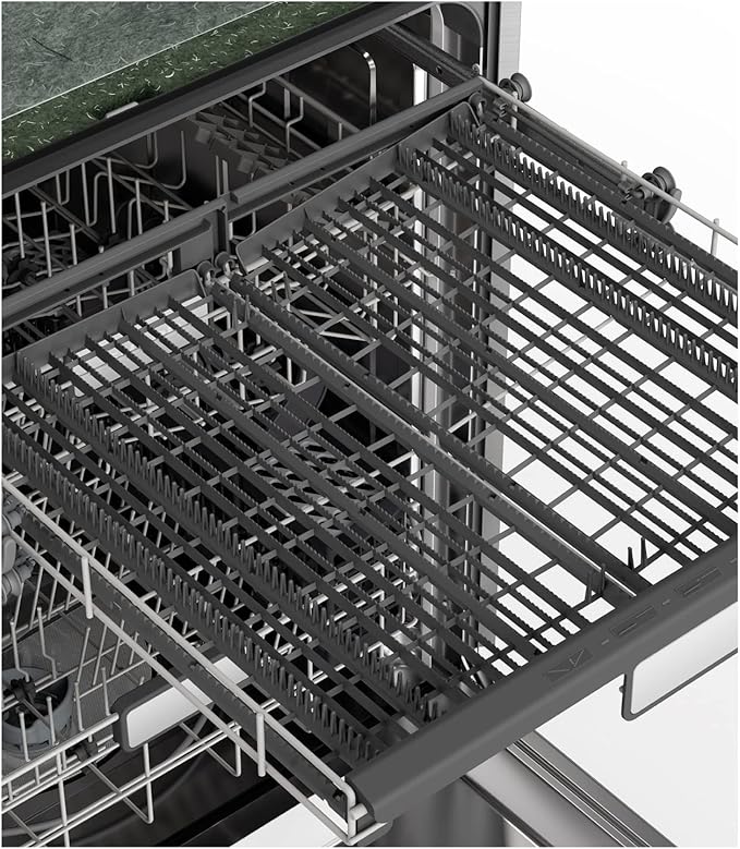 SHARP SDW6767HS Smart Dishwasher Works with Alexa. Includes LED Interior lights, Stainless Steel interior, Heated Dry with Fan Assist, Wash Zone cleans half load on either rack, Adjustable Third Rack