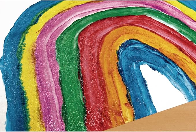 Colorations® Green Washable Glitter Finger Paint, 16oz, Paint, Washable Finger Paint, Washable Finger Paint For Younger Kids & Toddlers, Non-Toxic and Washable, Great Sensory Paint Experience