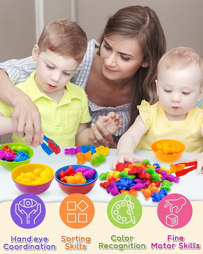Yetonamr Counting Dinosaurs Montessori Toys for 3 4 5 Years Old Boys Girls, Toddler Preschool Learning Activities Toys for Kids Ages 2-4, 3-5, 4-8, Birthday Gifts Sensory Toys