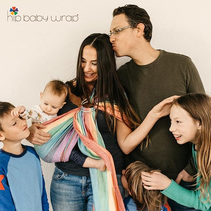 Hip Baby Wrap Ring Sling Baby Carrier for Infants and Toddlers - Beautiful, 100% Soft Cotton Baby Wraps Carrier for Babies 8-35 lbs - Perfect Baby Shower Gifts Moms and Dads - Nursing Cover (Slate)